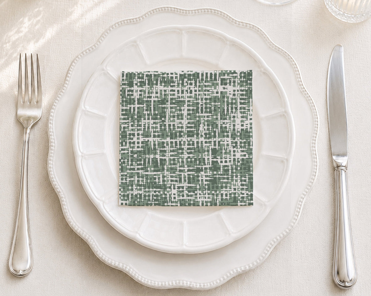 Moss Fabric Cocktail Napkin