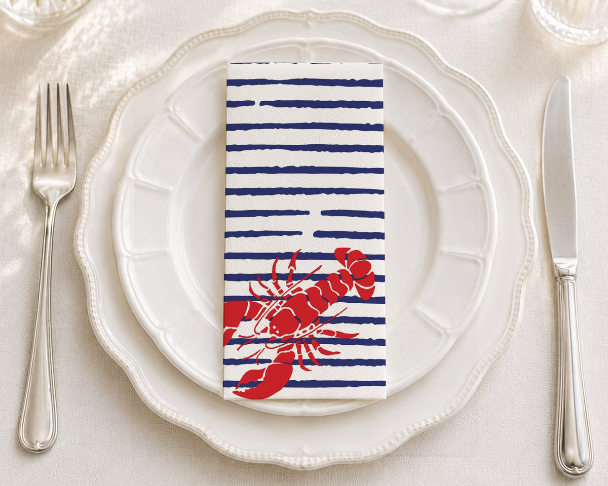 New England Red - Printed Guest Towel