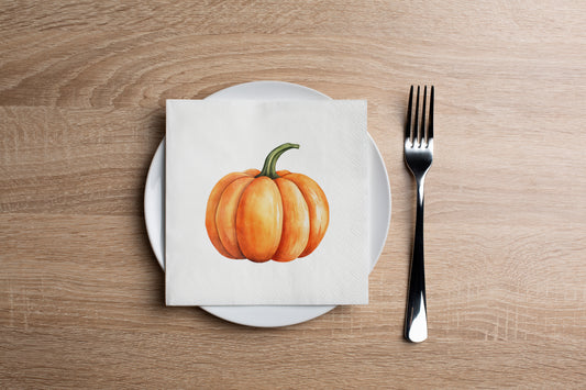 Orange Pumpkin Cocktail Napkin