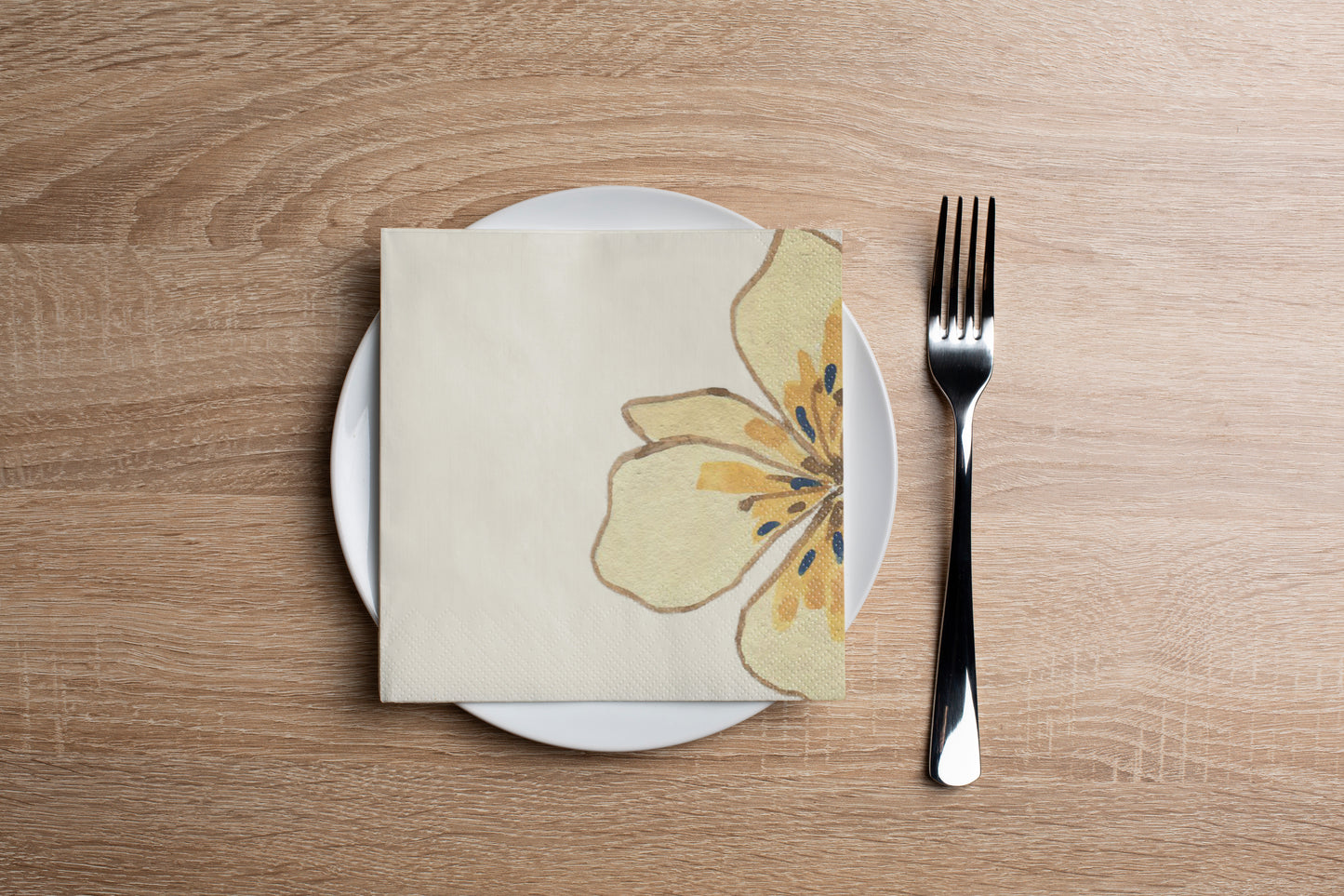 Paper Mache Flowers Cocktail Napkin