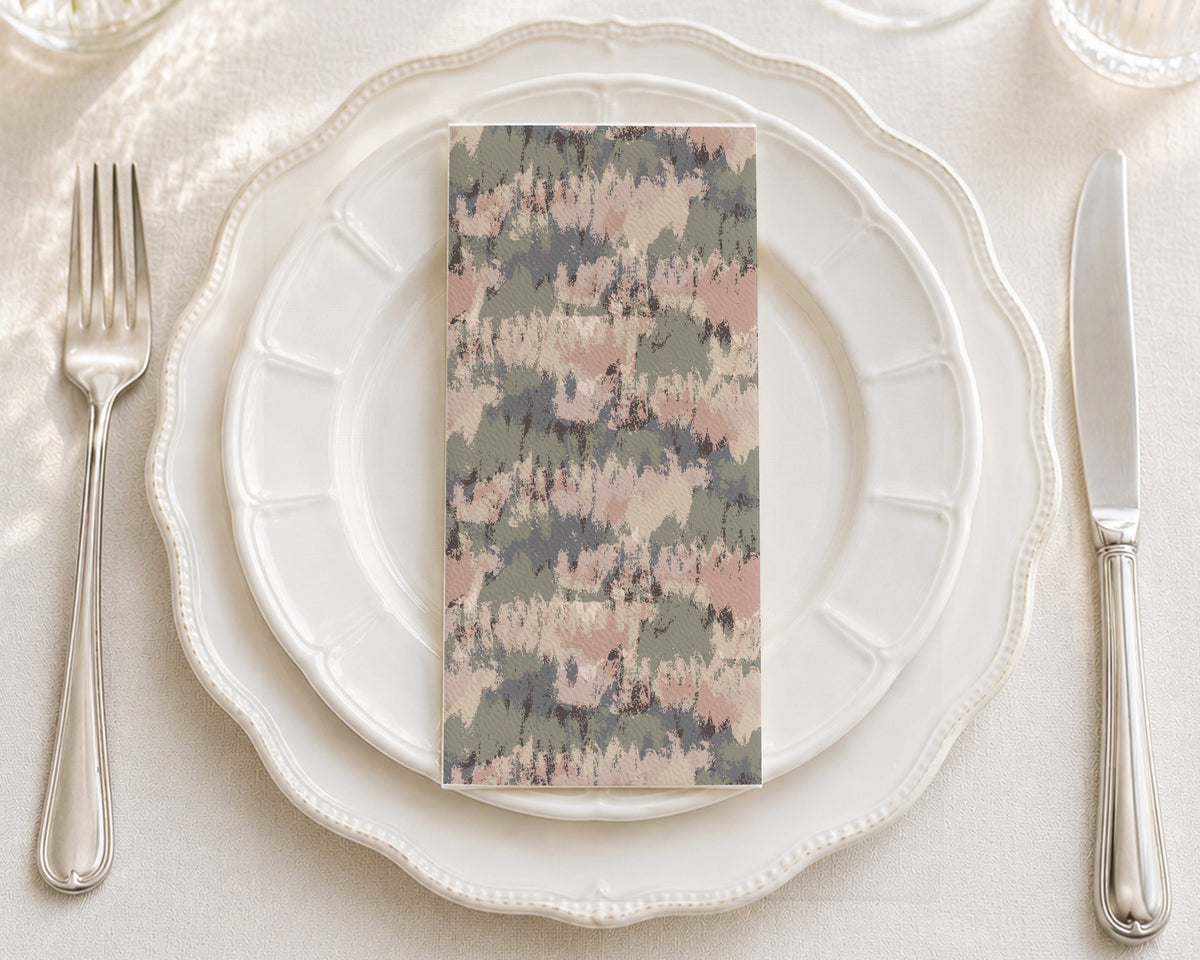 Pastel Camouflage - Printed Guest Towel