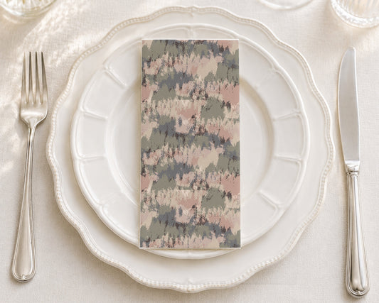 Pastel Camouflage - Printed Guest Towel