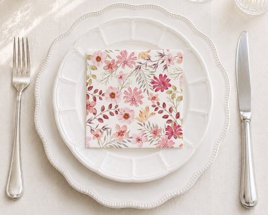 Peachy Pink Cocktail Napkin