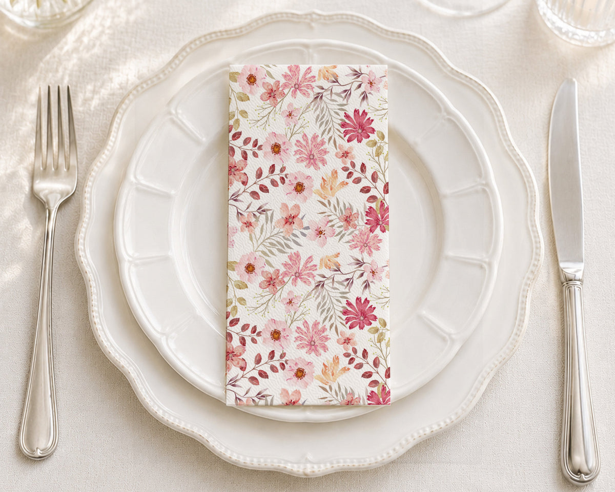Peachy Pink - Printed Guest Towel