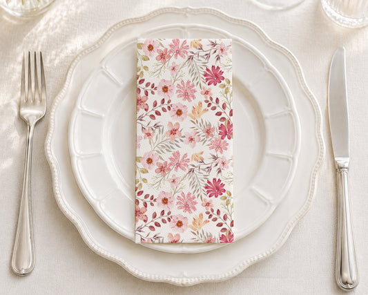 Peachy Pink - Printed Guest Towel