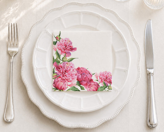 Peony Perfect Cocktail Napkin