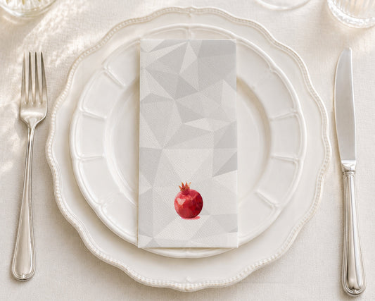 Pixelated Pomegranate - Printed Guest Towel