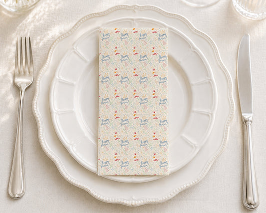 Purim Scribble - Printed Guest Towel