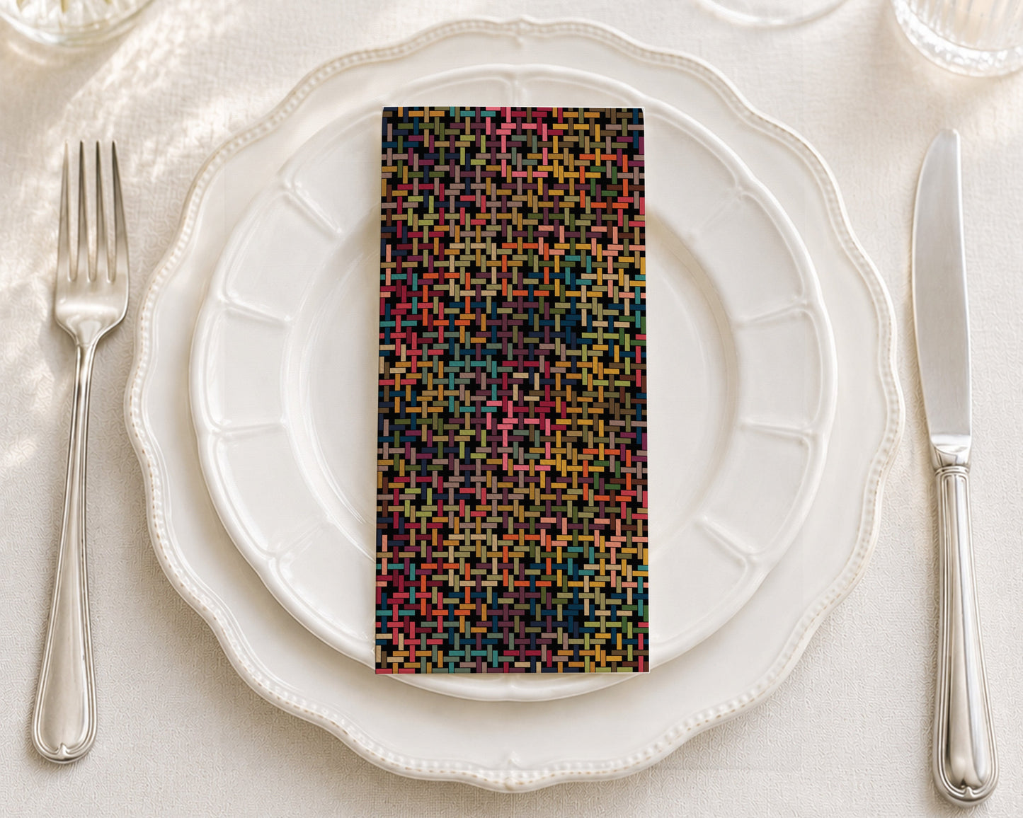 Rattan Rainbow - Printed Guest Towel