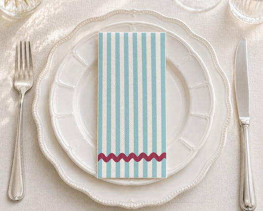 Ric Rac Blue - Printed Guest Towel