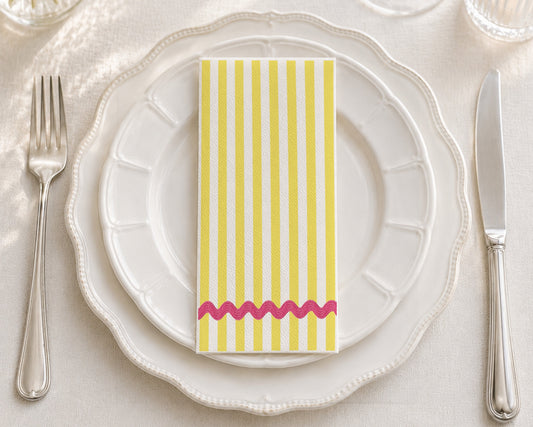 Ric Rac Yellow - Printed Guest Towel