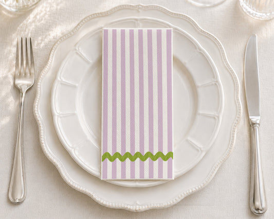 Ric Rac Purple- Printed Guest Towel
