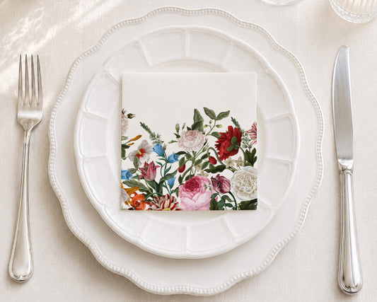 Rose Enchantment Cocktail Napkin