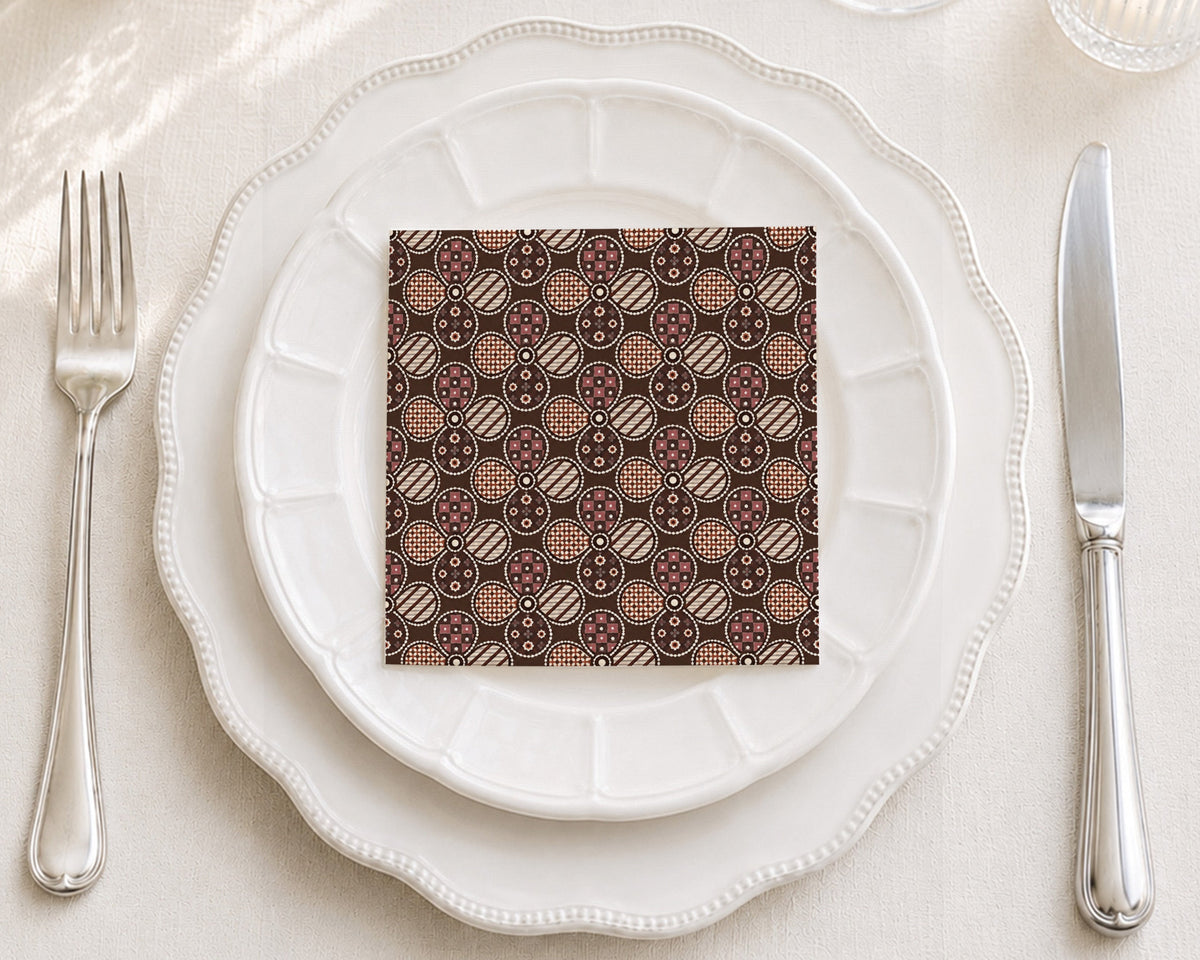 Rosewood Mosaic Cocktail Napkin