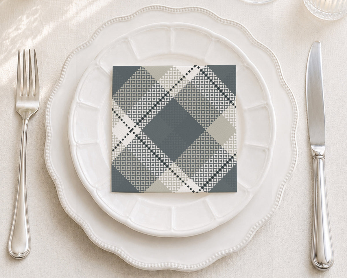 Scottish Plaid Cocktail Napkin