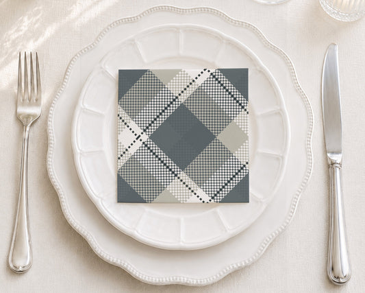 Scottish Plaid Cocktail Napkin