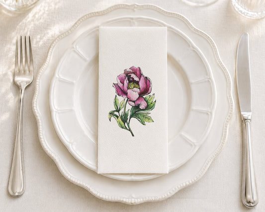 Shadow Peony - Printed Guest Towel