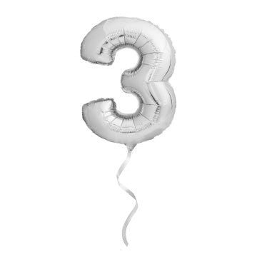 Silver 3 Balloon Cocktail Napkin