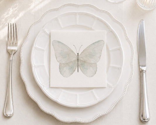 Soft Butterfly Cocktail Napkin