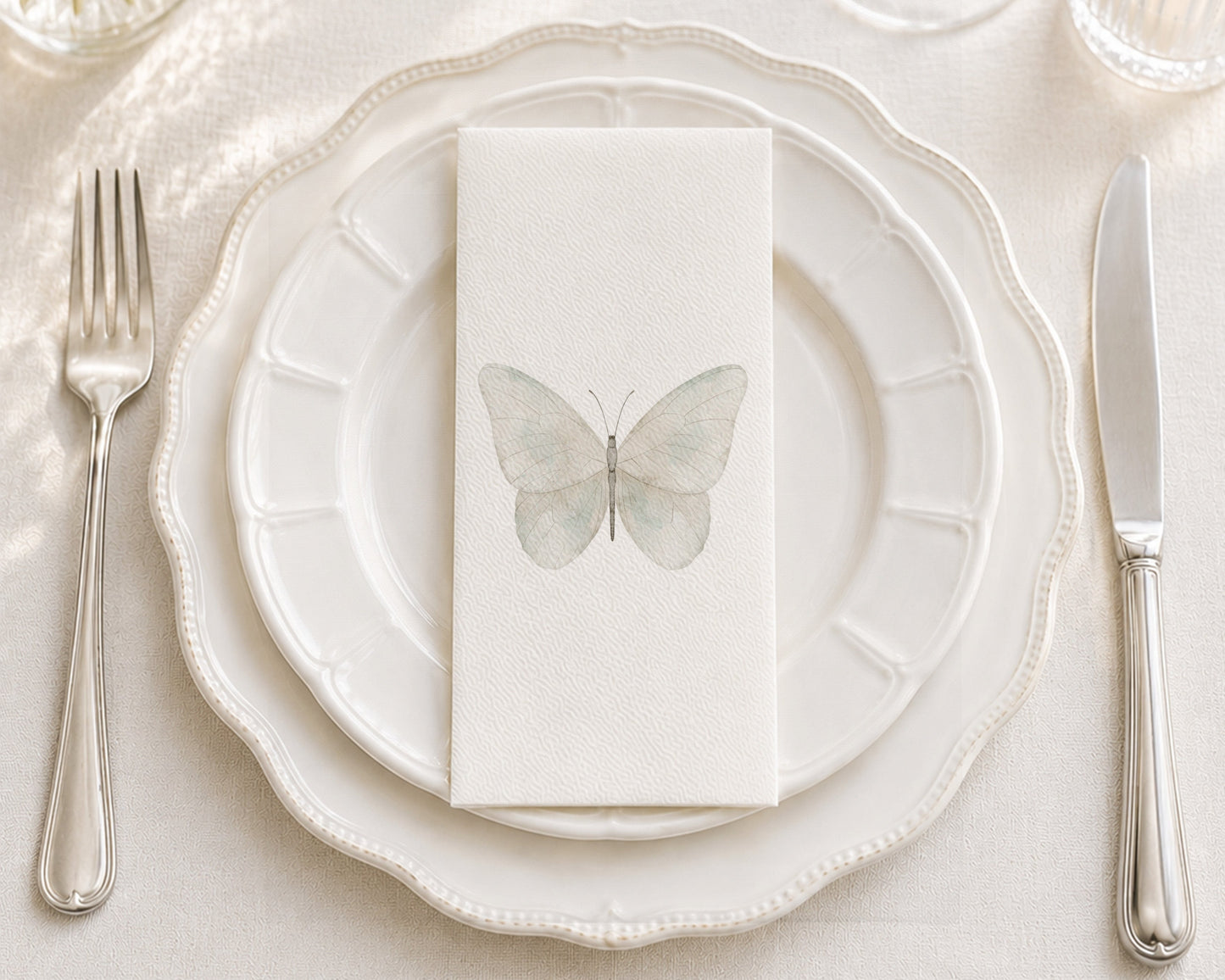 Soft Butterfly - Printed Guest Towel