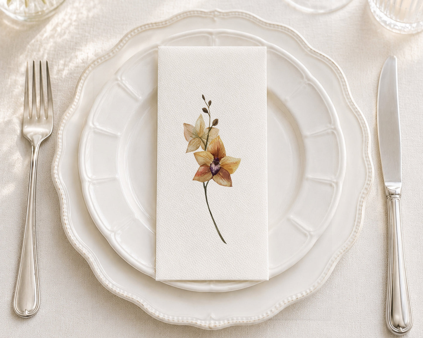 Solo Orchid - Printed Guest Towel