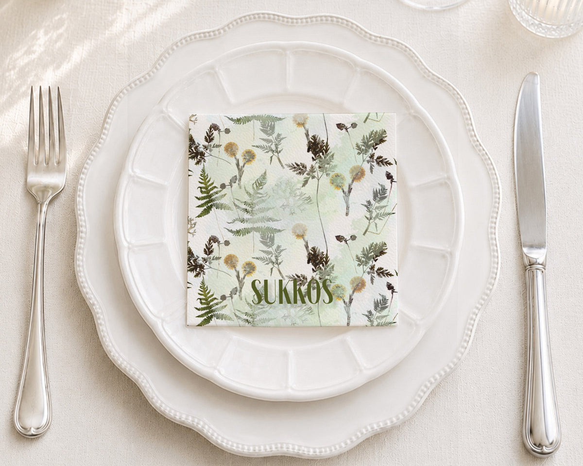 Sukkos Forest Cocktail Napkin