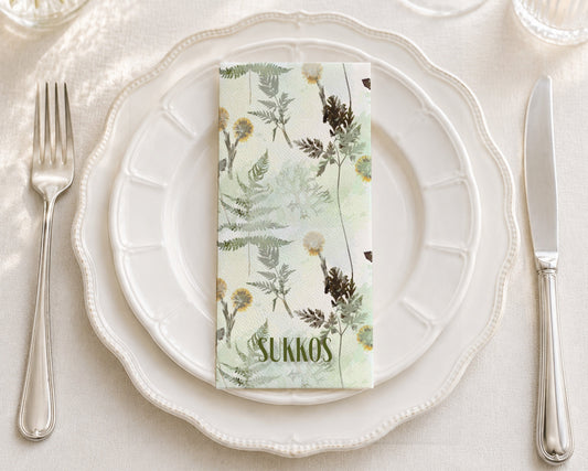 Sukkos Forest - Printed Guest Towel