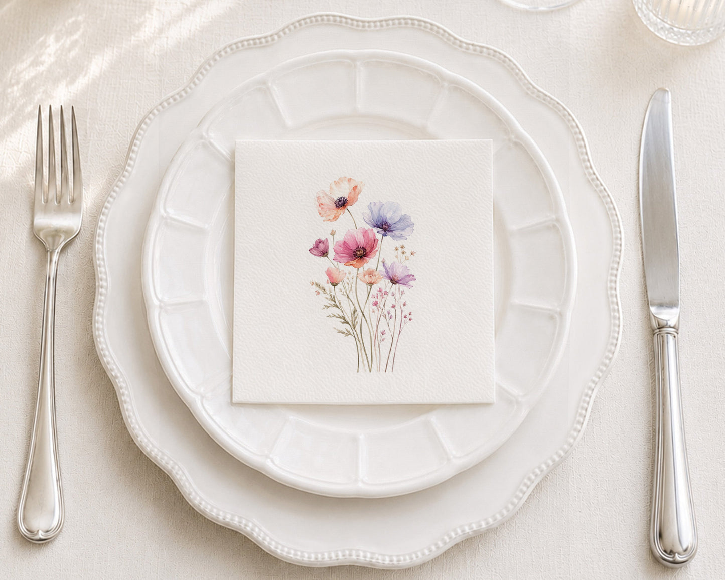Sunset Stems Cocktail Napkin