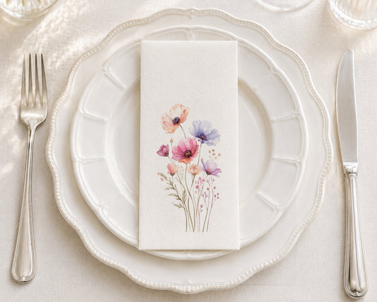 Sunset Stems - Printed Guest Towel