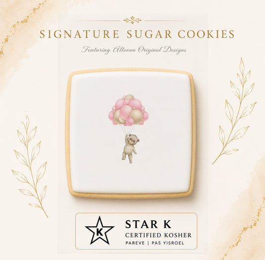 Teddy Pink Cookie | 12 Pack | Free Shipping