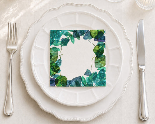 Translucent Leaves Cocktail Napkin