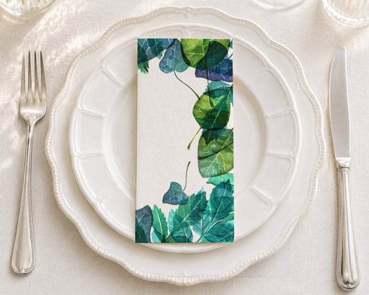Translucent Leaves - Printed Guest Towel