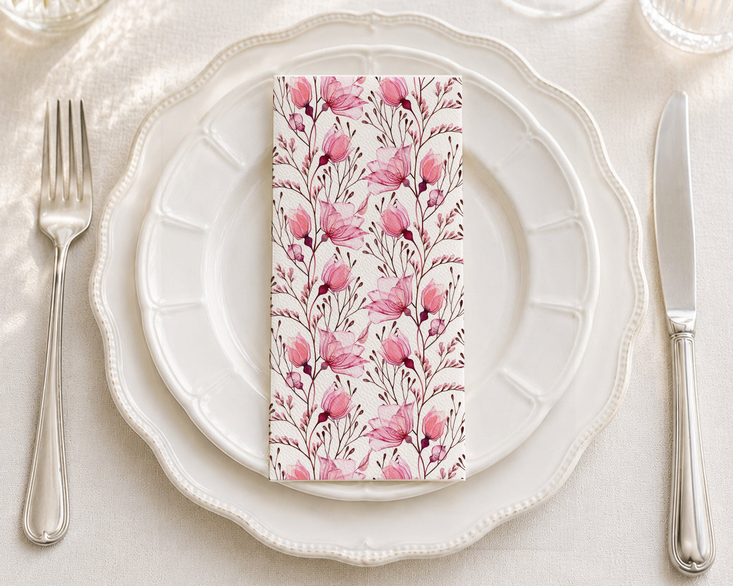 Transparent Rose - Printed Guest Towel
