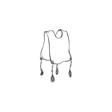 Tzitzis Black Cocktail Napkin