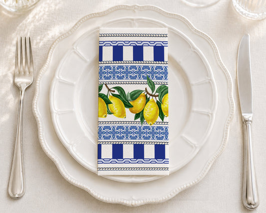 Venetian Lemons - Printed Guest Towel