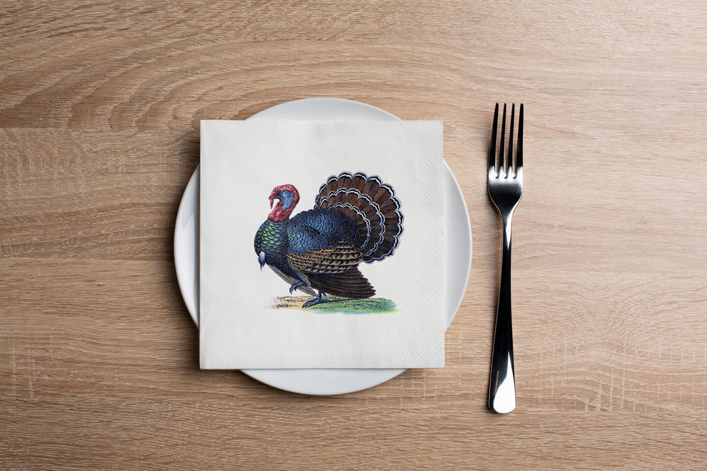 Vintage Turkey Cocktail Napkin