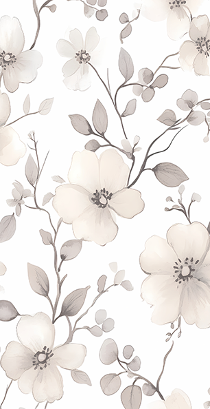Watercolor Fall Flowers  - Printed Guest Towel