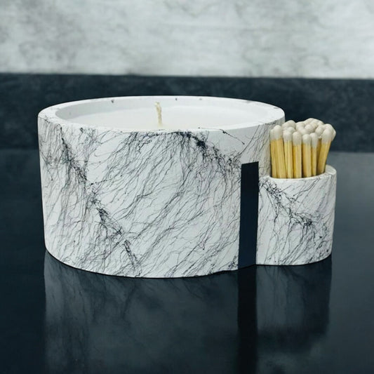 White & Black Marble - Havdalah Glow