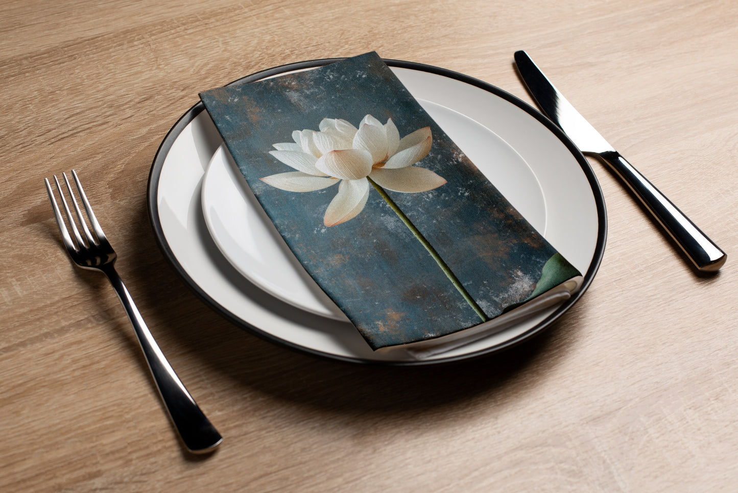 White Lotus - Printed Guest Towel