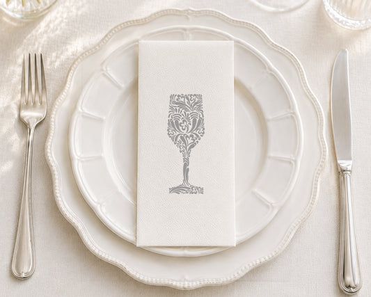 Wine Glass Collage - Printed Guest Towel