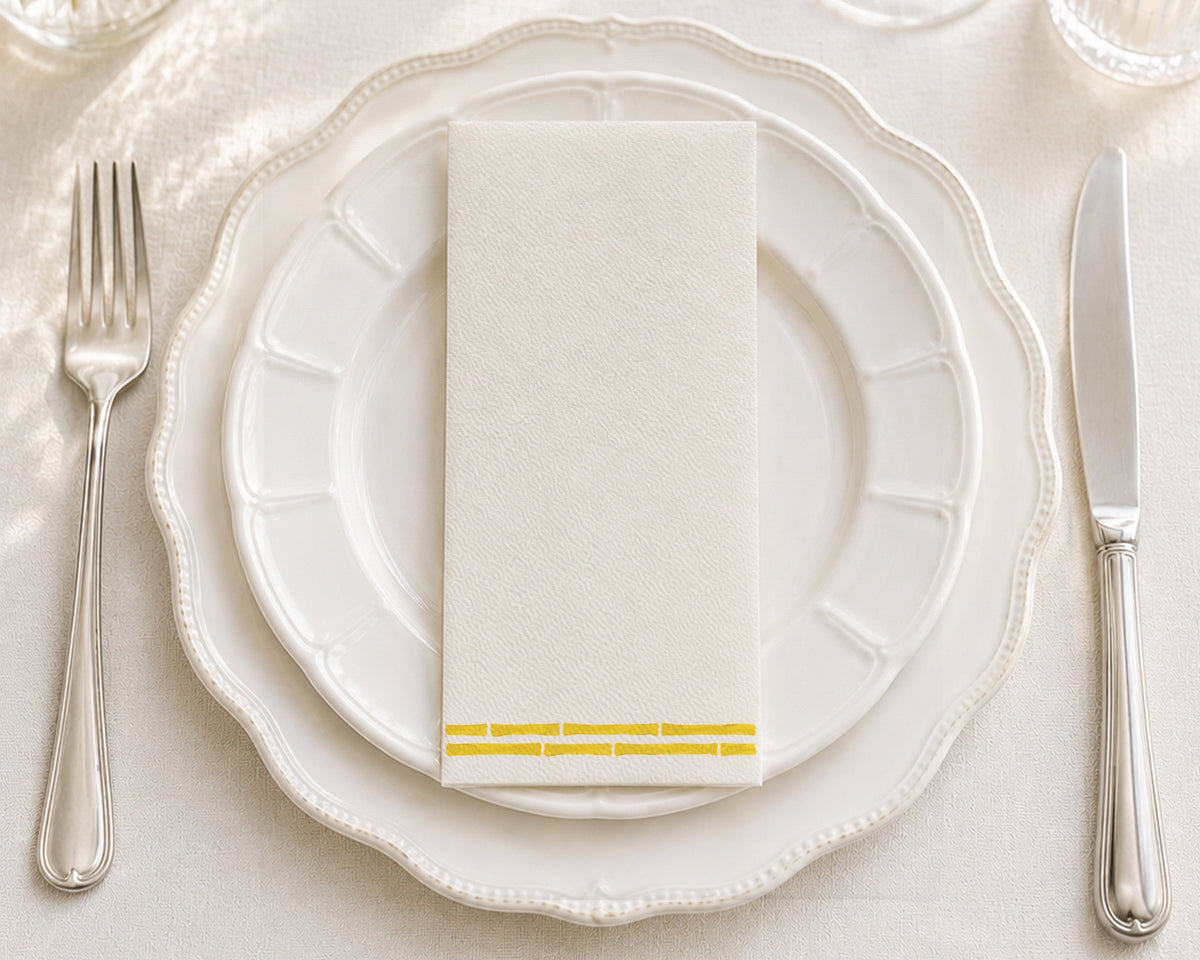 Bamboo Yellow - Printed Guest Towel