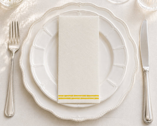 Bamboo Yellow - Printed Guest Towel