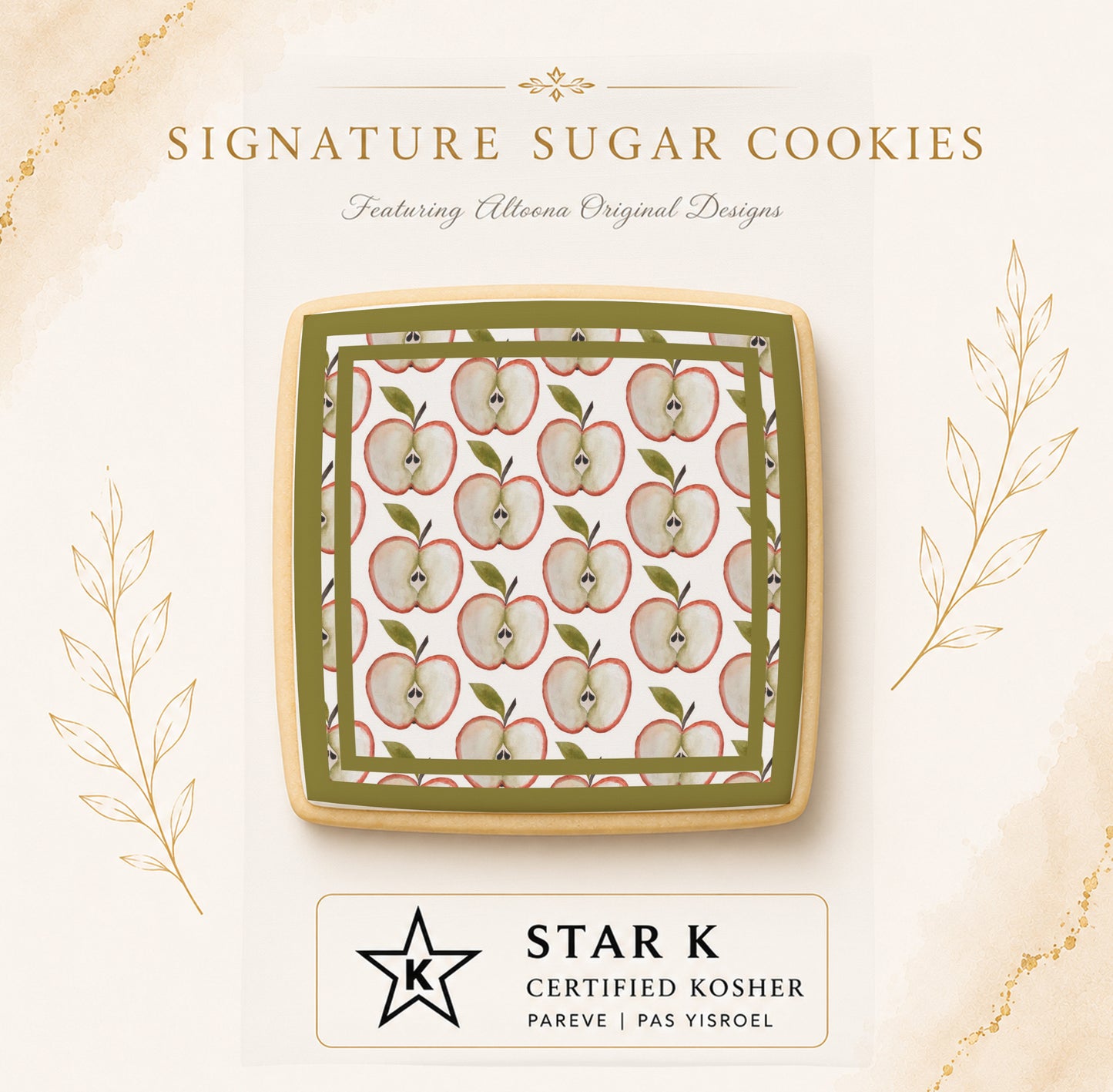 Apple Halves Cookies | 12 Pack | Free Shipping