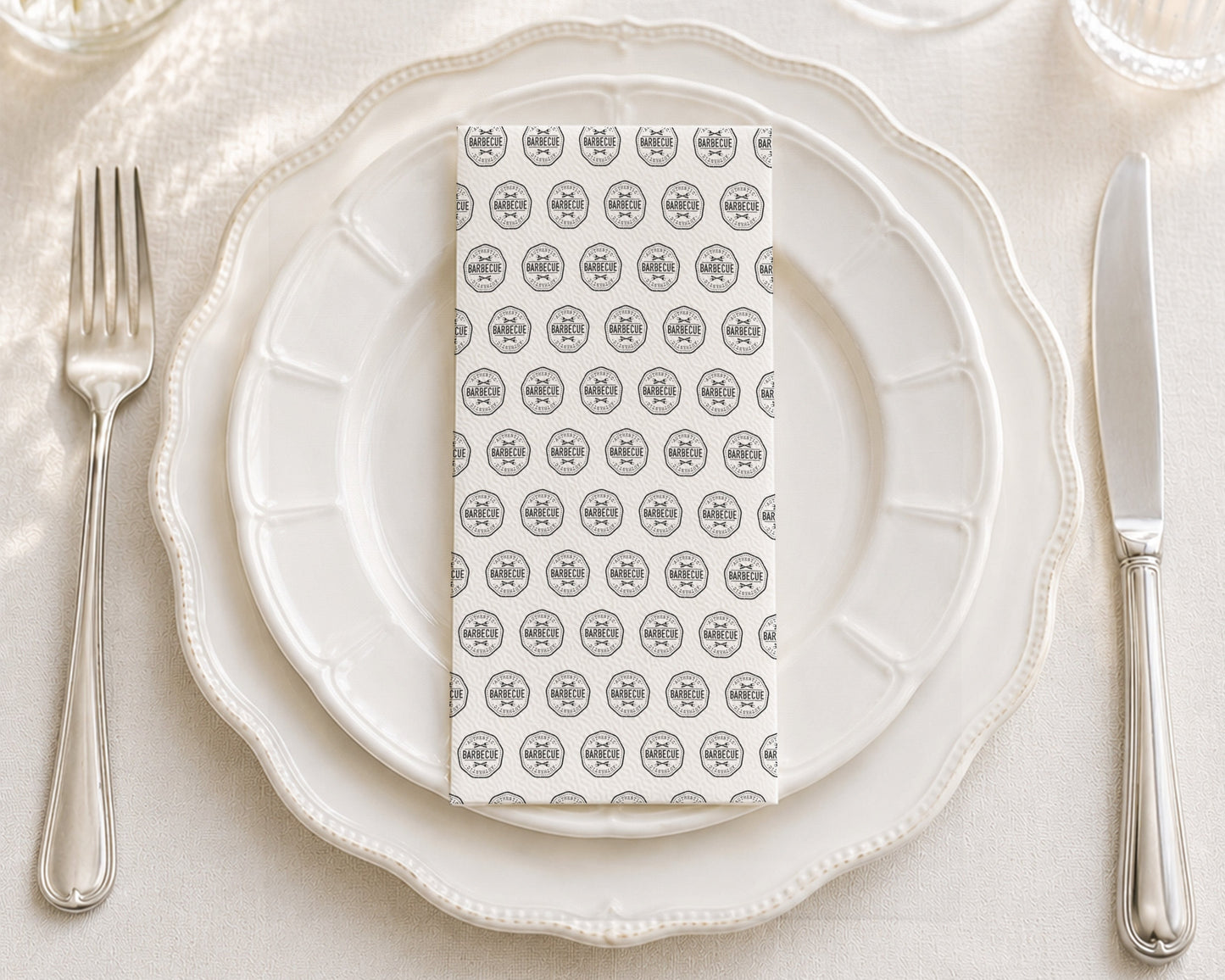 BBQ Stamp - Printed Guest Towel
