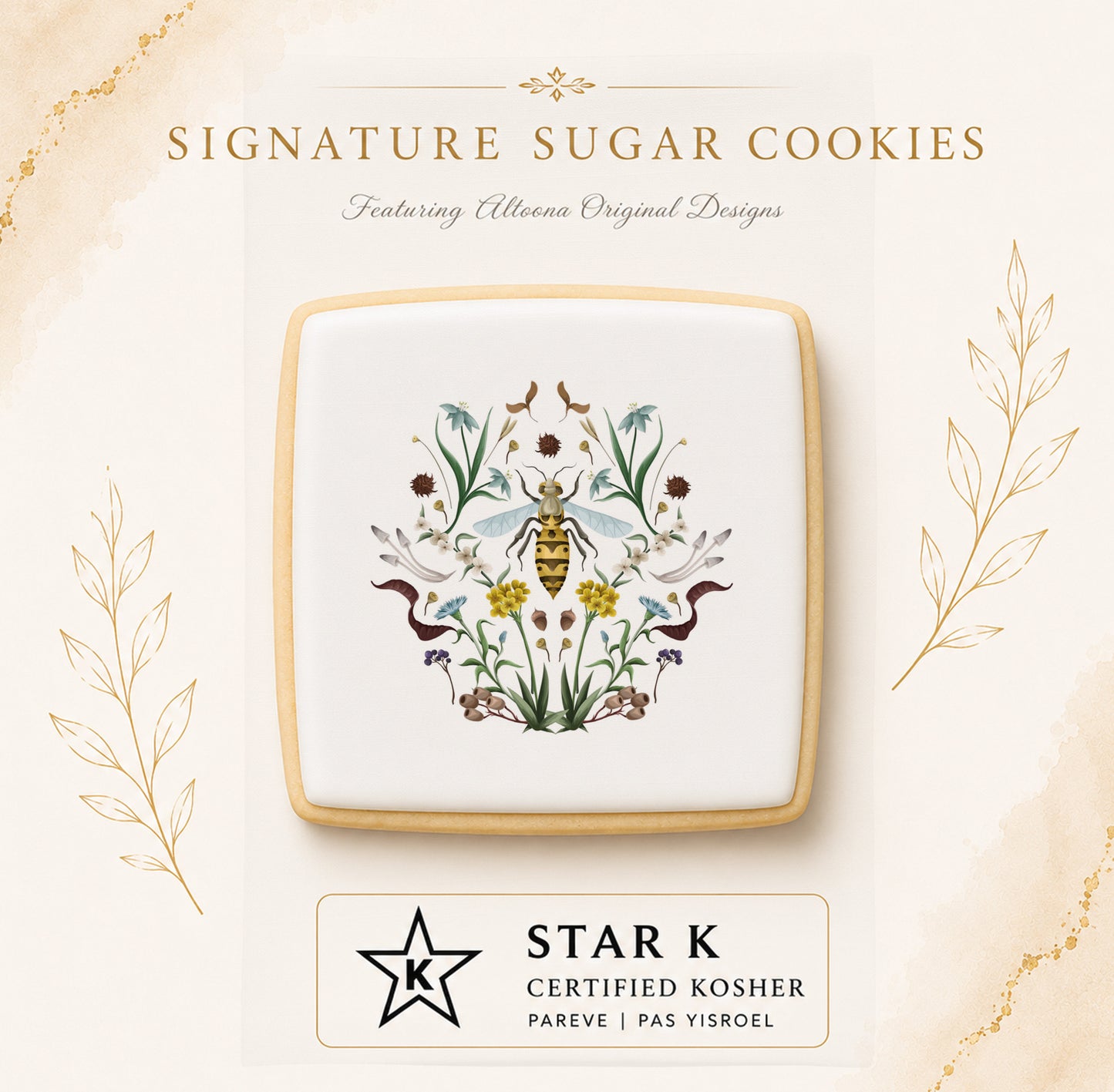 Bee Garden Cookies | 12 Pack | Free Shipping