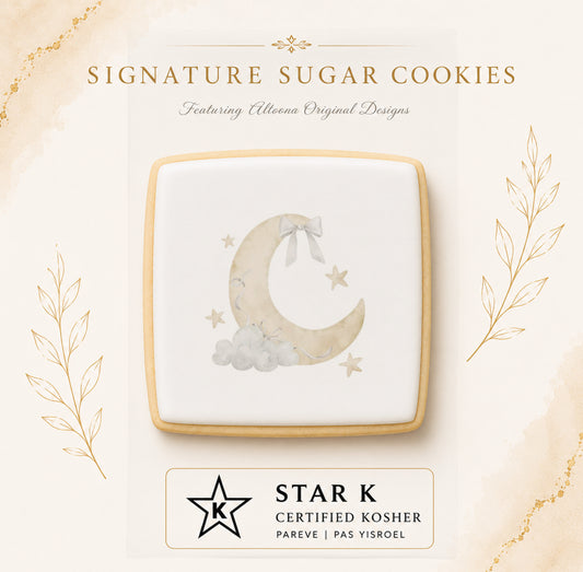 Bow Moon Cookies | 12 Pack | Free Shipping