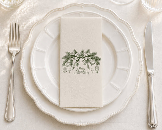 Christmas Banner - Printed Guest Towel