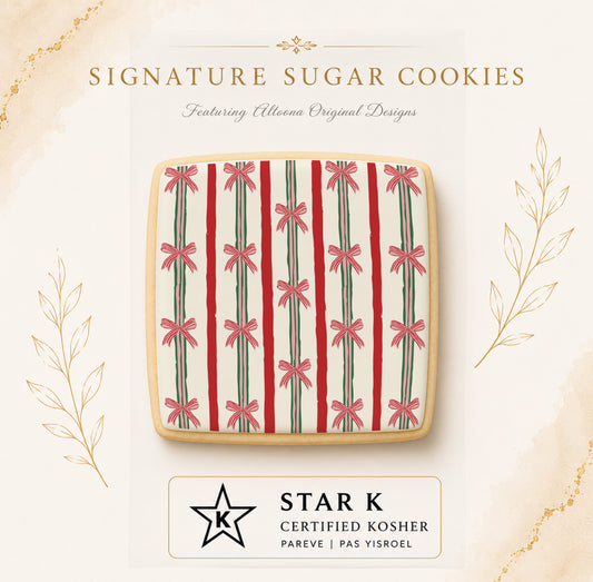 Christmas Ribbons Cookies | 12 Pack | Free Shipping