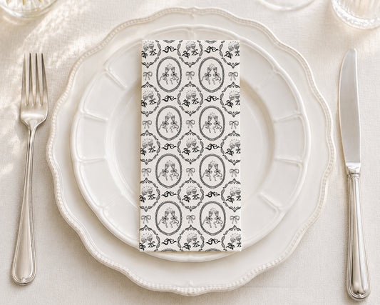 Klink Cameo Black - Printed Guest Towel