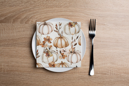 Autumn Pumpkins Cocktail Napkin